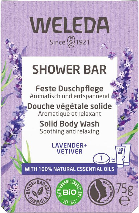 Weleda - Feste Duschpflege Lavender + Vetiver 75g