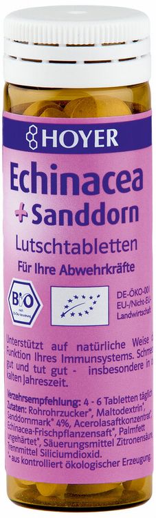 HOYER - Echinacea + Sanddorn Lutschtabletten, 30g — Reformhaus.de HOYER - Echinacea + Sanddorn Lutschtabletten, 30g — Reformhaus.de