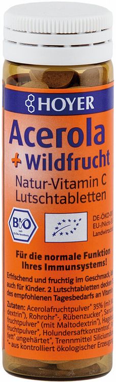 HOYER - Acerola + Wildfrucht Lutschtabletten, 60g