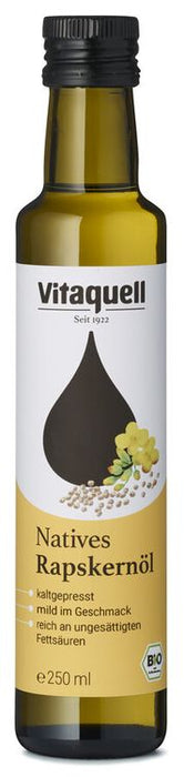 Vitaquell Rapskern-Öl Bio nativ, kaltgepresst 0,25l