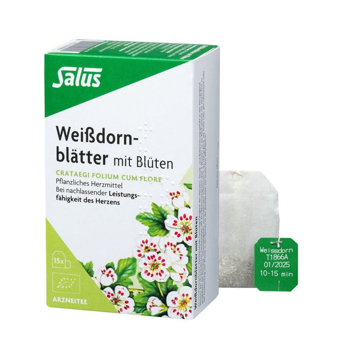 Salus - Weißdornblätter mit Blüten bio 15Stk