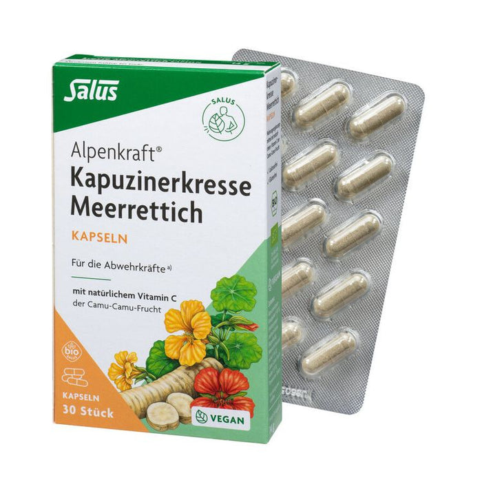 Salus - Alpenkraft® Kapuzinerkresse-Meerrettich Kapseln 14g bio vegan