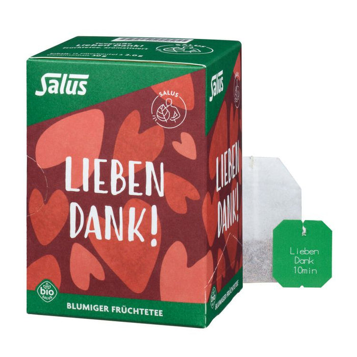 Salus - Teegrüße Lieben Dank! blumiger Früchtetee bio 15FB, 30g