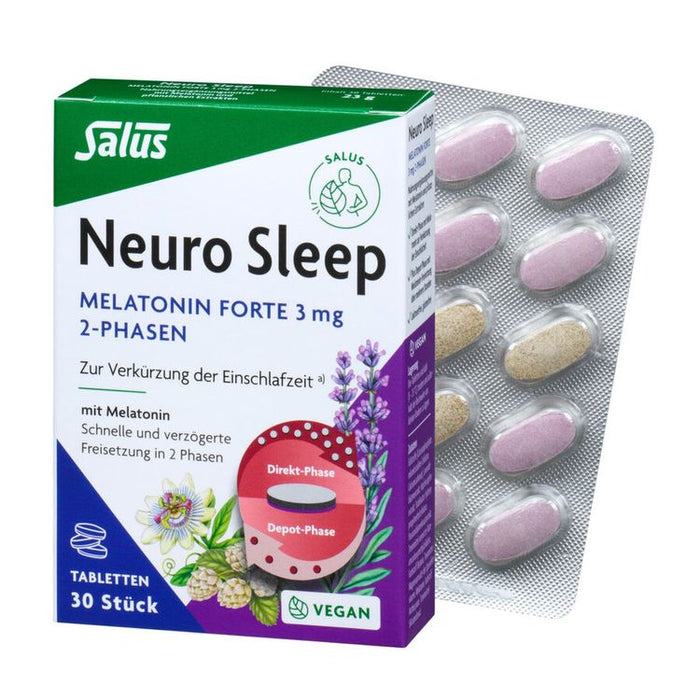 Salus - Neuro Sleep Melatonin Forte 3 mg 2 Phasen 30 Tbl, 23g