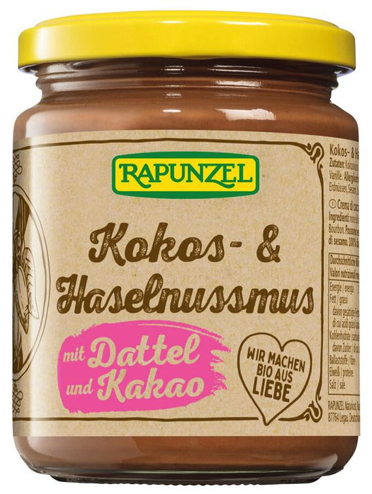 Rapunzel - Kokos- & Haselnussmus mit Dattel und Kakao, 250g