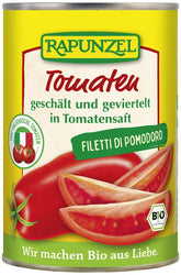 Rapunzel - Tomaten geschält und geviertelt in der Dose, 400g