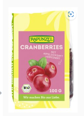 Rapunzel - Cranberries, ganze Beeren, 100g