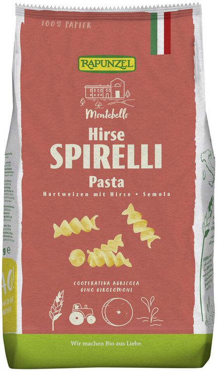 Rapunzel - Spirelli mit Hirse, Semola, 500g