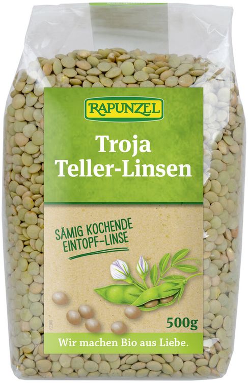 Rapunzel - Troja Teller-Linsen, grün bis braun, 500g