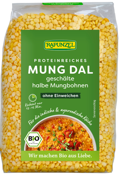 Rapunzel - Mung Dal, Mungbohnen halb, geschält, 500g