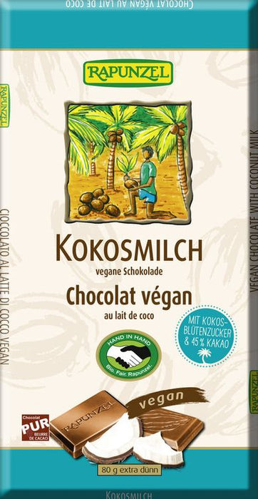 Rapunzel - Kokosmilch Schokolade HIH, 80g