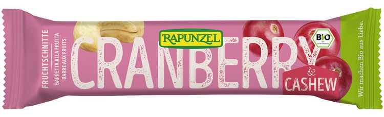 Rapunzel - Fruchtschnitte Cranberry-Cashew bio 40g