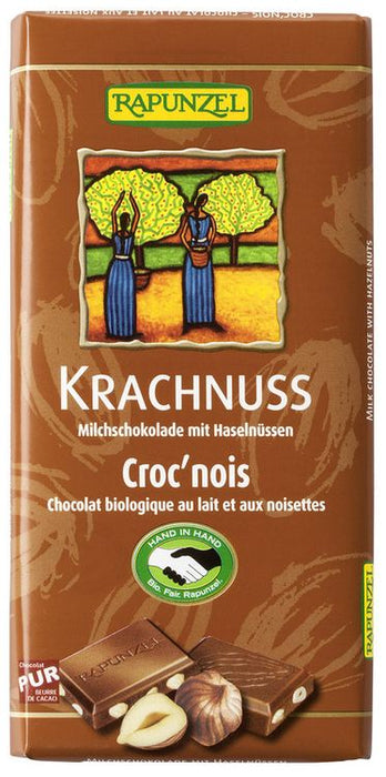Rapunzel - Krachnuss Vollmilch Schokolade Haselnuss bio 100g