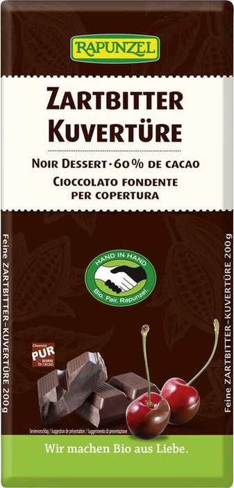 Rapunzel - Zartbitter Kuvertüre HIH, 200g