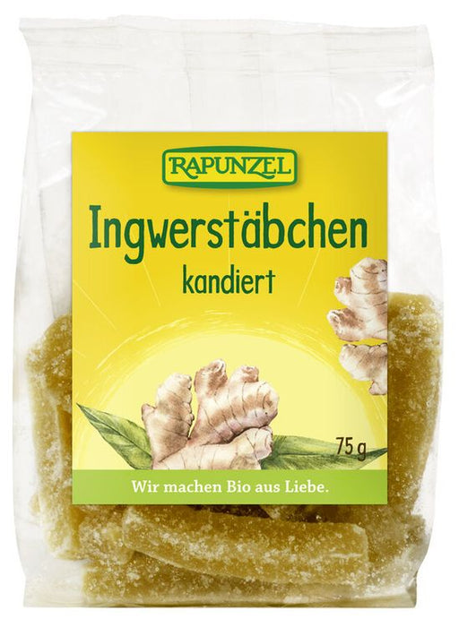 Rapunzel - Ingwerstäbchen kandiert, 75g