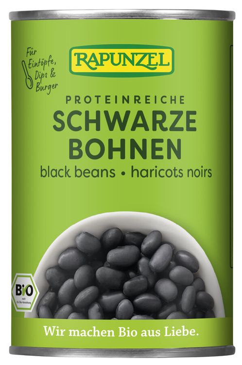 Rapunzel - Schwarze Bohnen in der Dose, 400g