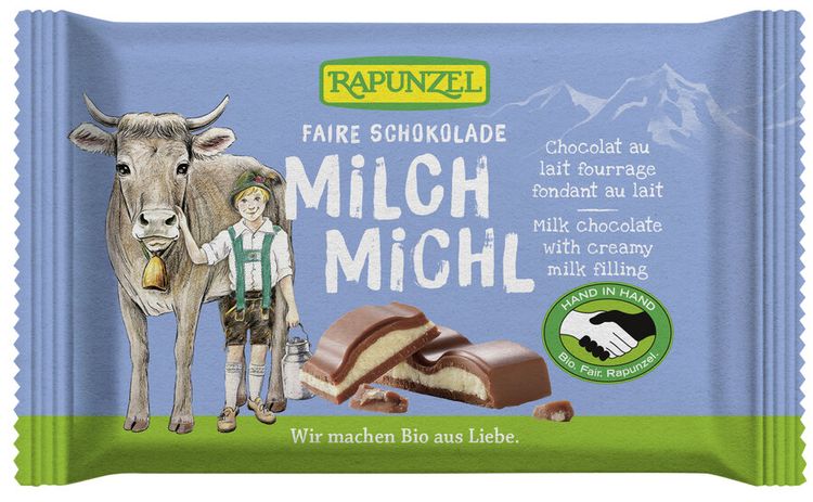 Rapunzel - Milch Michl Schokolade mit Milchfüllung HIH 100g