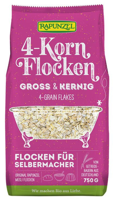 Rapunzel - 4-Korn-Flocken Großblatt, 750g