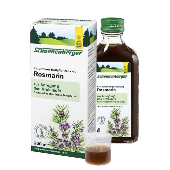 Schoenenberger® Rosmarin, Naturreiner Heilpflanzensaft bio 200ml