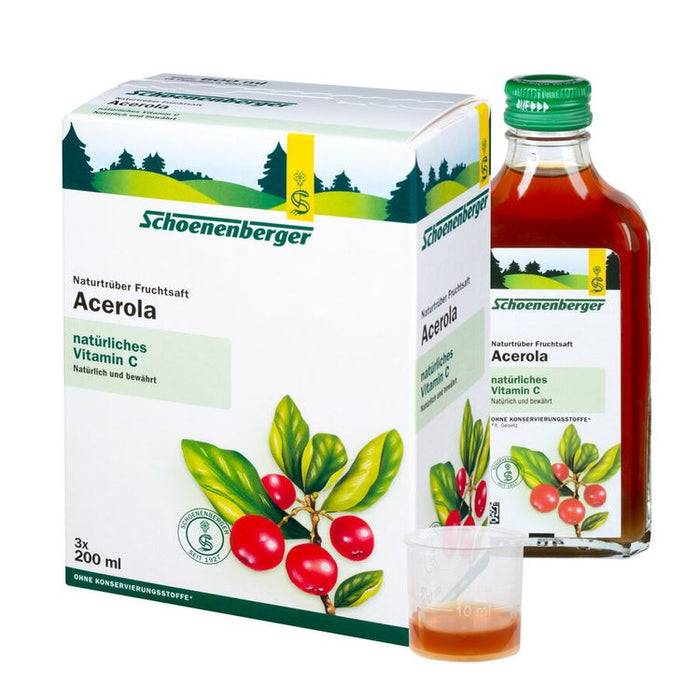 Schoenenberger - Naturtrüber Fruchtsaft Acerola, Bio, 3x200 ml