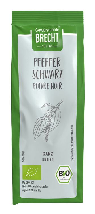 Brecht - Pfeffer schwarz ganz bio, Nachfüllbeutel, 70g