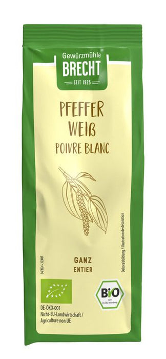 Brecht - Pfeffer weiß ganz, bio, Nachfüllbeutel 65g