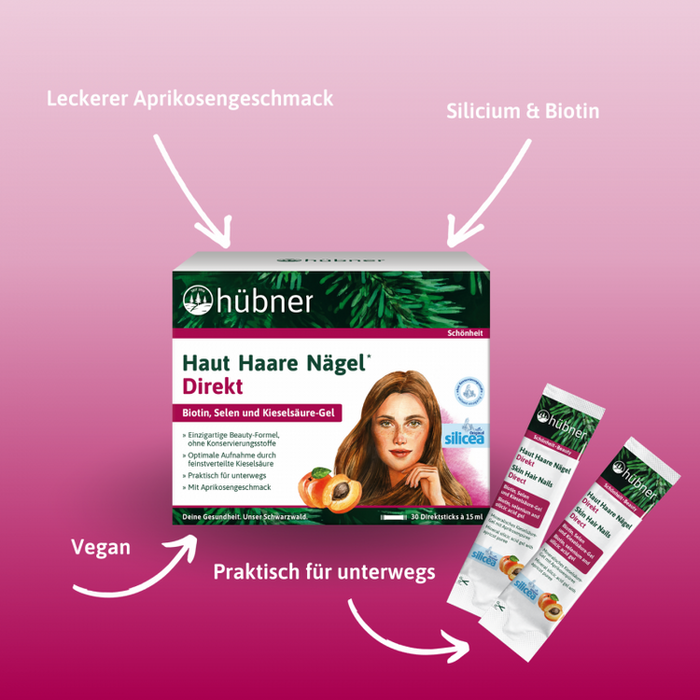 Hübner - Haut Haare Nägel direkt Aprikose, 30 Direktsticks à 15ml