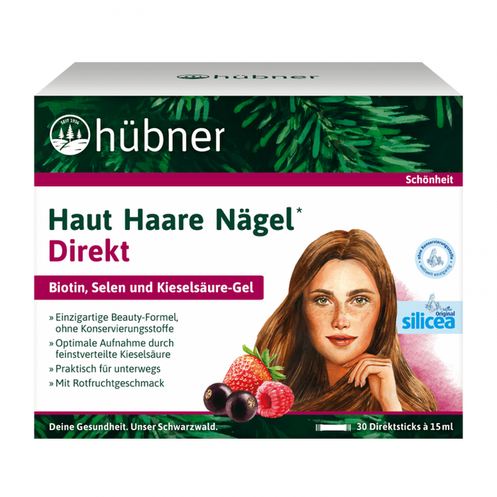 Hübner - Haut Haare Nägel Direkt Rotfrucht, 30 Direktsticks à 15ml