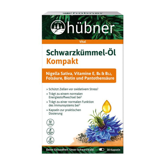 Hübner - Schwarzkümmel-Öl Kompakt, 30 Kapseln