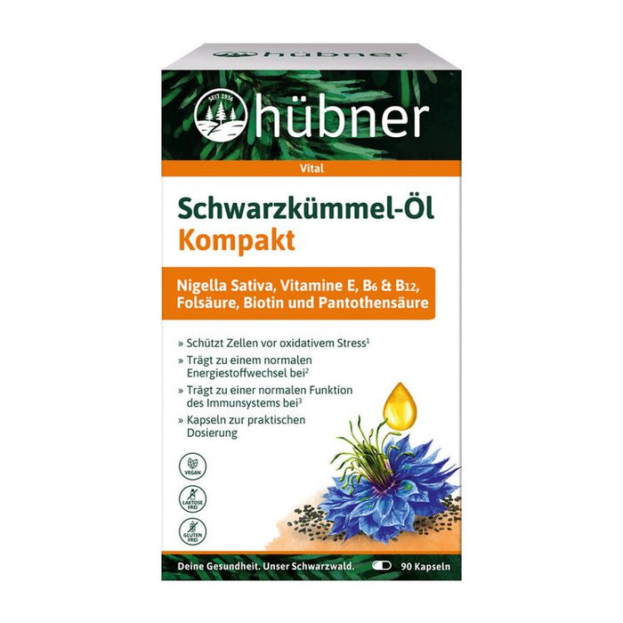 Hübner - Schwarzkümmel-Öl Kompakt, 90 Kapseln