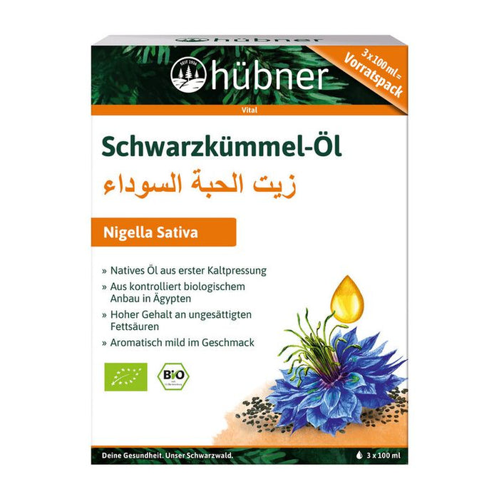 Hübner - Schwarzkümmel-Öl bio, 3 x 100 ml