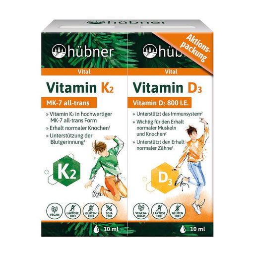 Hübner - Vitamin D3 und K2 Kombipackung, 20ml