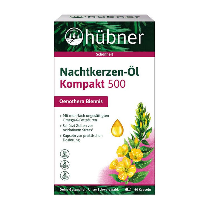 Hübner - Nachtkerzen-Öl Kompakt 500, 60 Kps