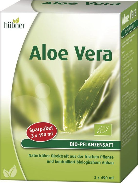 Hübner - Aloe Vera BIO- Pflanzensaft Sparpaket 1500ml