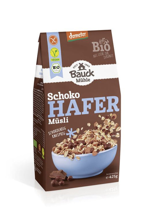 Bauck - Hafer Müsli Schoko glutenfrei Demeter, 425g