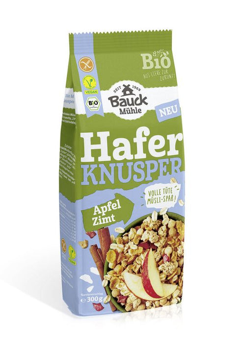 Bauck Mühle - Hafer Knusper Müsli Apfel Zimt Bio gf, 300g