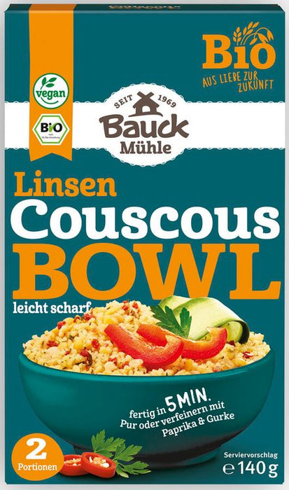 Bauck Mühle - Couscous Bowl Linsen leicht scharf Bio, 140g