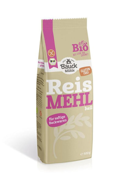 Bauck Mühle Reismehl hell glutenfrei Bio, 500g —