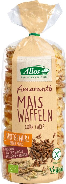 Allos - Amaranth Mais Waffeln Brotgewürz bio 100g