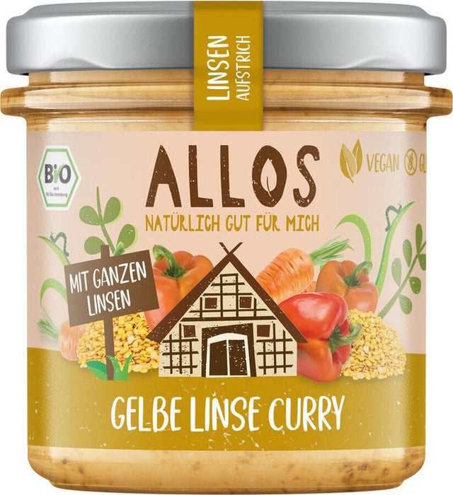 Allos - Linsen-Aufstrich Gelbe Linsen Curry bio 140g