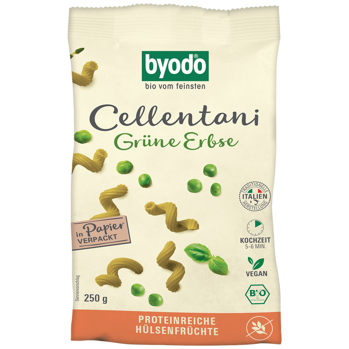 Byodo - Cellentani grüne Erbse bio, 250g