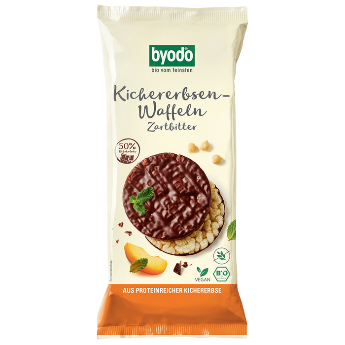 Byodo - Kichererbsen-Waffeln Zartbitter 65g