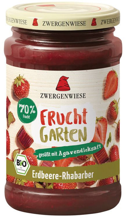 Zwergenwiese - FruchtGarten Erdbeere-Rhabarber bio vegan 225g