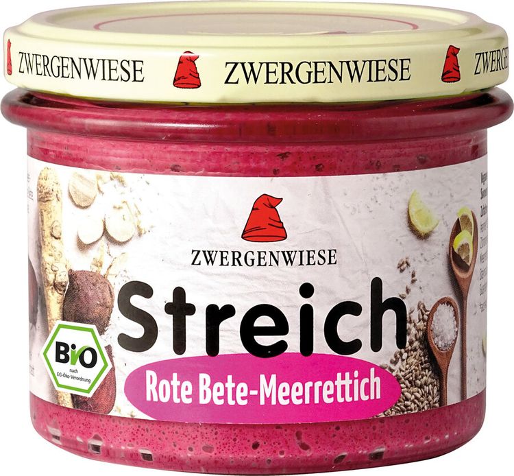 Zwergenwiese - Rote-Bete-Meerrettich Streich bio vegan 180g
