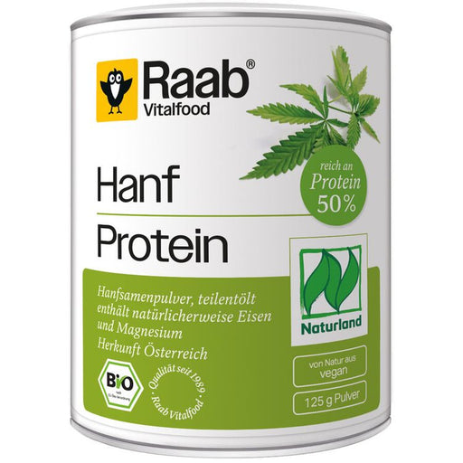 Raab Vitalfood - Hanf Protein Pulver, bio, 125g