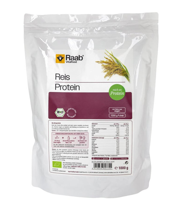 Raab Vitalfood - Reis Protein Pulver bio, 1000g