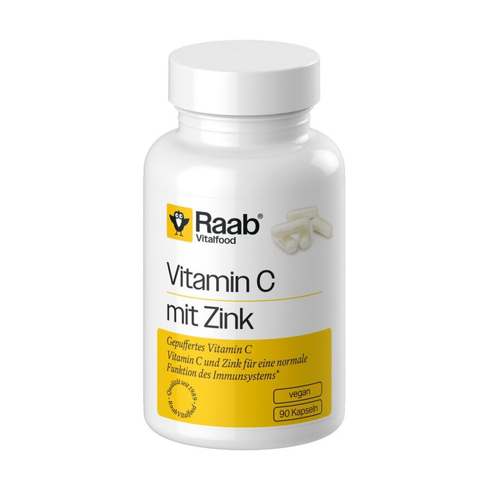 Raab Vitalfood - Vitamin C mit Zink 90 Kapseln, 67g