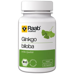 Raab Vitalfood - BIO Ginkgo biloba, 60 Kapseln à 500 mg, 30g
