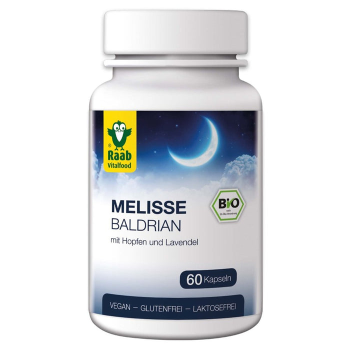 Raab Vitalfood - BIO Melisse - Baldrian 60 Kapseln à 480 mg