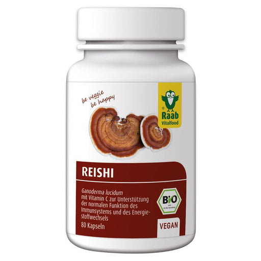 Raab Vitalfood - Bio Reishi Kapseln, 80 Stück